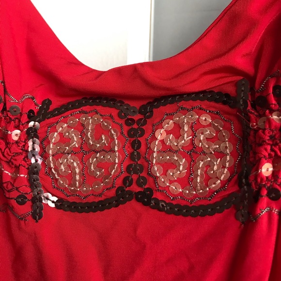 NWT Patrizia Pepe Red Sequinned Camisole ❤️ - Picture 4 of 7